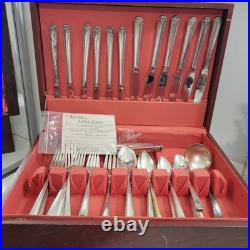 Large Vintage Silver plate Flatware by Oneida/Prestige Bordeaux 92 Piece