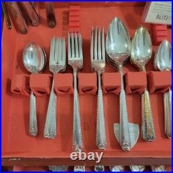 Large Vintage Silver plate Flatware by Oneida/Prestige Bordeaux 92 Piece
