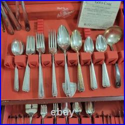 Large Vintage Silver plate Flatware by Oneida/Prestige Bordeaux 92 Piece