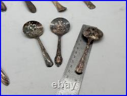 Lot of 12 Assorted Used Silverplate Tomato & Bon Bon Servers Lot#302