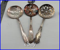 Lot of 14 Assorted Used Silverplate Tomato & Bon Bon Servers Lot#130