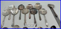 Lot of 17 Assorted Used Silverplate Tomato & Bon Bon Servers Lot#184