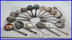 Lot of 18 Assorted Used Silverplate Tomato & Bon Bon Servers Lot#143