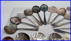 Lot of 18 Assorted Used Silverplate Tomato & Bon Bon Servers Lot#143