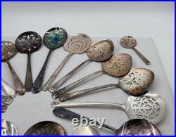 Lot of 18 Assorted Used Silverplate Tomato & Bon Bon Servers Lot#143