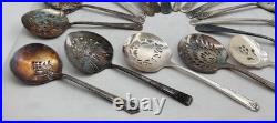 Lot of 18 Assorted Used Silverplate Tomato & Bon Bon Servers Lot#143