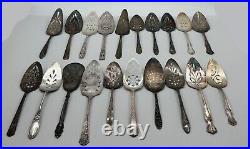 Lot of 20 Assorted Used Silverplate Pie Servers Lot#155