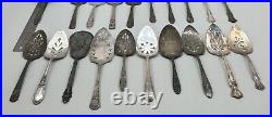 Lot of 20 Assorted Used Silverplate Pie Servers Lot#155