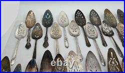 Lot of 25 Assorted Used Silverplate Pie Servers Lot#146