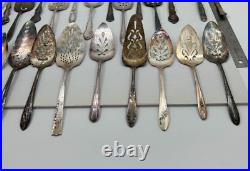 Lot of 25 Assorted Used Silverplate Pie Servers Lot#146