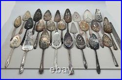 Lot of 25 Assorted Used Silverplate Pie Servers Lot#3