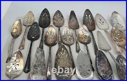 Lot of 25 Assorted Used Silverplate Pie Servers Lot#3