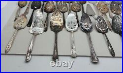 Lot of 25 Assorted Used Silverplate Pie Servers Lot#3