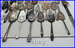 Lot of 25 Assorted Used Silverplate Pie Servers Lot#3