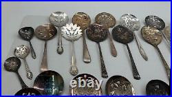 Lot of 30 Assorted Used Silverplate Tomato & Bon Bon Servers Lot#123