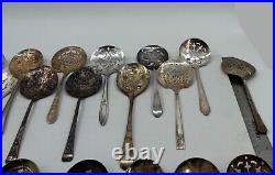 Lot of 30 Assorted Used Silverplate Tomato & Bon Bon Servers Lot#123