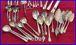 Lot of 35 Assorted Vintage Silverplate Serving Pieces Lot#78