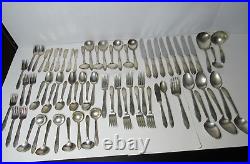 Lot of 69 Piece Vintage King Edward National Silver Plate Demitasse Flatware Set