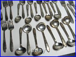 Lot of 69 Piece Vintage King Edward National Silver Plate Demitasse Flatware Set