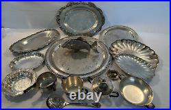 Lot of Antique Vintage Silver Plated Victorian and Misc Serving Pieces