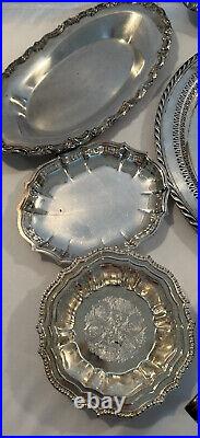 Lot of Antique Vintage Silver Plated Victorian and Misc Serving Pieces