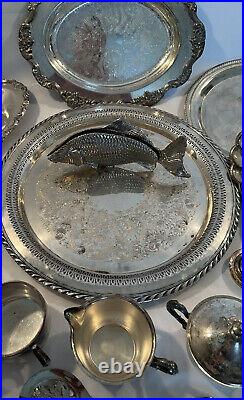 Lot of Antique Vintage Silver Plated Victorian and Misc Serving Pieces