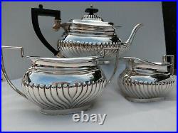 Lovely Vintage Queen Anne Silver Plate Tea Set 3 Piece