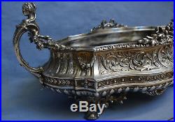 MAGNIFICENT PIECE OF 19th C FRENCH SILVER PLATE CENTER PIECE JARDINIERE