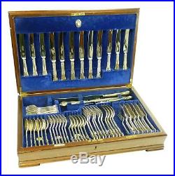 MAPPIN & WEBB Cutlery CHIPPENDALE Pattern 61 Piece Canteen for 6