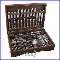 MAPPIN & WEBB Cutlery RUSSELL Pattern 49 Piece Canteen for 6