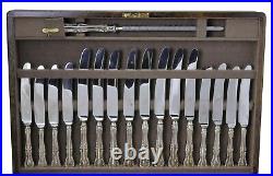 MAPPIN & WEBB Cutlery RUSSELL Pattern 63 Piece Canteen for 8