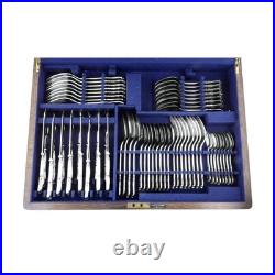 MAPPIN & WEBB Cutlery RUSSELL Pattern 76 Piece Canteen for 8