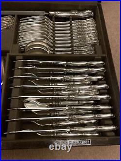 MAPPIN & WEBB Cutlery RUSSELL Pattern 80 Piece Canteen for 8 Silver Plated