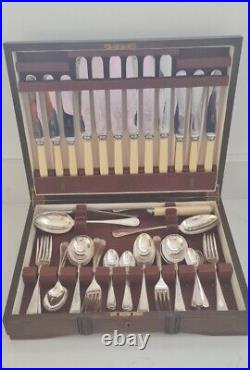MAPPIN & WEBB Vintage Cutlery 51 Piece Canteen 6 Place Settings Silver Plated