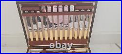 MAPPIN & WEBB Vintage Cutlery 51 Piece Canteen 6 Place Settings Silver Plated