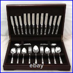 MARGARET ROSE Design REID & SONS LTD Silver Service 44 Piece Canteen of Cutlery
