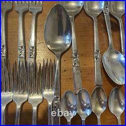 MORNING STAR Design COMMUNITY Vintage Silver Service 39 Piece Canteen of Cutlery