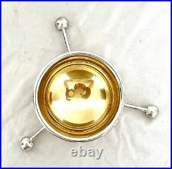 Magnificent Habis 4 Piece Caviar Silver & Gold Plate Large Service 12.5 Rare