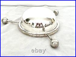 Magnificent Habis 4 Piece Caviar Silver & Gold Plate Large Service 12.5 Rare