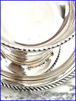 Magnificent Habis 4 Piece Caviar Silver & Gold Plate Large Service 12.5 Rare