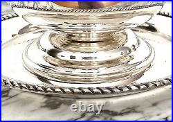 Magnificent Habis 4 Piece Caviar Silver & Gold Plate Large Service 12.5 Rare