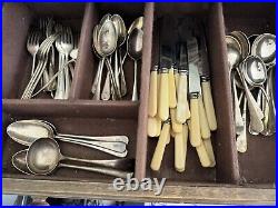 Mapp & Webbin Solid silver Silver Antique Full Cutlery Set With Approx 66 Pieces