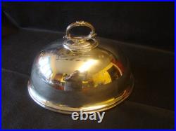 Mappin & Webb 10 Vintage Heavy Oval Silver Plated Plate Cover Meat Dome Cloche