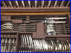 Mappin & Webb 66 Piece Canteen of Silverplate Cutlery for Six Lombard Design