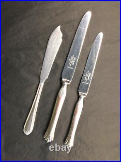 Mappin & Webb 66 Piece Canteen of Silverplate Cutlery for Six Lombard Design