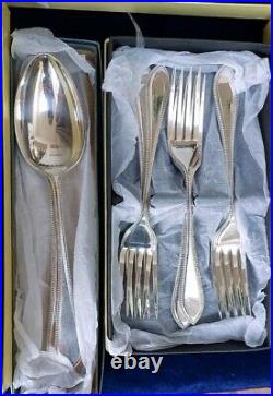 Mappin & Webb Fine Bead Pattern Silver Plated Set For 6, 38 Pieces