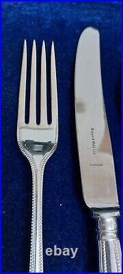 Mappin & Webb Fine Bead Pattern Silver Plated Set For 6, 38 Pieces