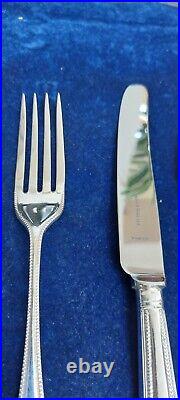 Mappin & Webb Fine Bead Pattern Silver Plated Set For 6, 38 Pieces