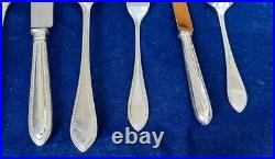 Mappin & Webb Fine Bead Pattern Silver Plated Set For 6, 38 Pieces