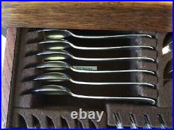 Mappin & Webb Oak Canteen of Cutlery 57 Piece Princes Silver Plate Superb